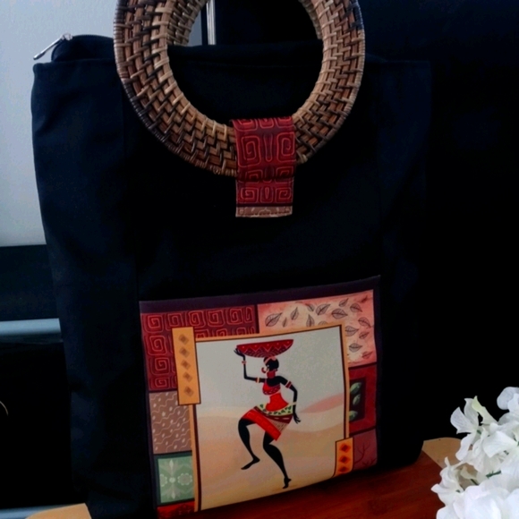 1PC Beautiful Afrocentric Deluxe Tote Bag - Picture 5 of 15
